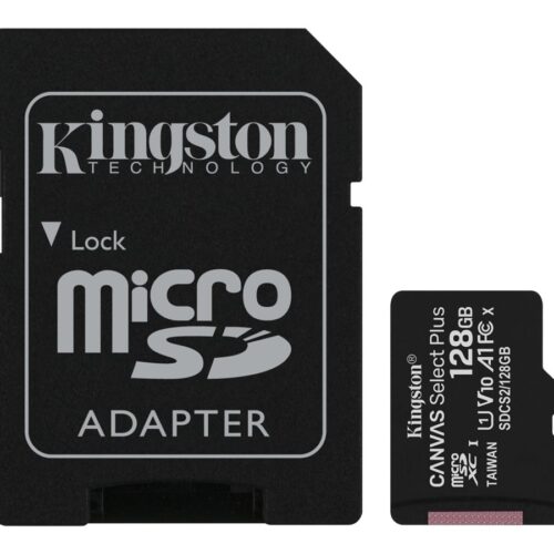 KINGSTON 128GB micSDXC Canvas Select Plus 100R A1 C10 Card + ADP
