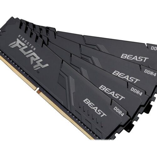 KINGSTON 128Go 3200MHz DDR4 CL16 DIMM Kit of 4 FURY Beast Black