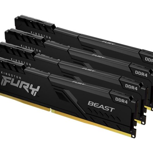 KINGSTON 128Go 3600MHz DDR4 CL18 DIMM Kit of 4 FURY Beast Black