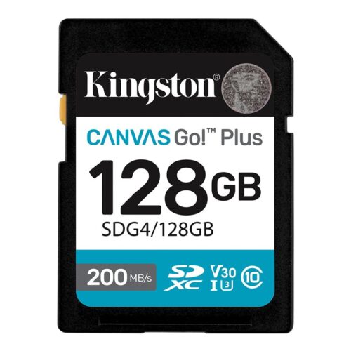 KINGSTON 128Go SDXC Canvas Go Plus Gen4 200Mo/s C10 UHS-I U3 V30