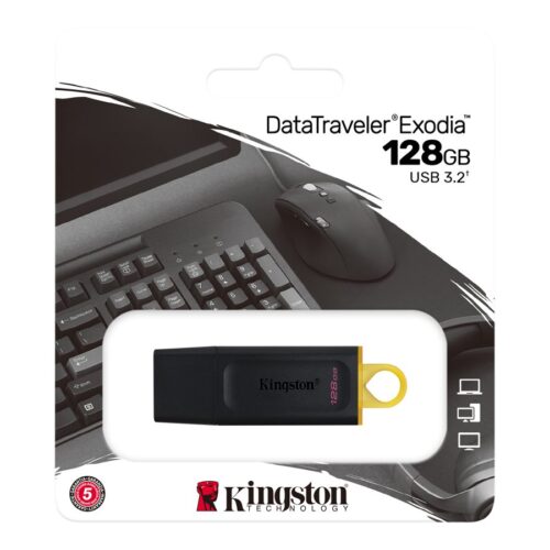 KINGSTON 128Go USB3.2 Gen1 DataTraveler Exodia Black + Yellow
