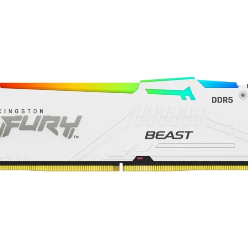KINGSTON 16Go 6400MT/s DDR5 CL32 DIMM FURY Beast White RGB XMP