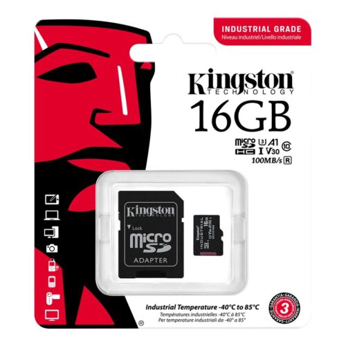 KINGSTON 16Go microSDHC Industrial C10 A1 pSLC Card + SD Adapter