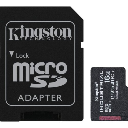 KINGSTON 16Go microSDHC Industrial C10 A1 pSLC Card + SD Adapter