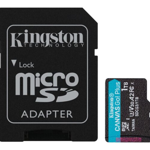 KINGSTON 1To microSDXC Canvas Go Plus 170R A2 U3 V30 Card + ADP