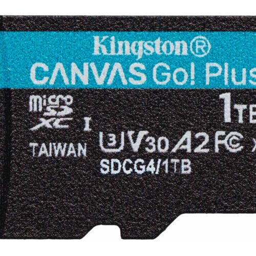 KINGSTON 1To microSDXC Canvas Go Plus Gen4 200R A2 U3 Single Pack w/o ADP