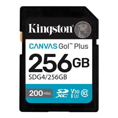 KINGSTON 256Go SDXC Canvas Go Plus Gen4 200Mo/s C10 UHS-I U3 V30