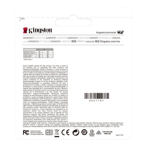 KINGSTON 256Go USB3.2 DataTraveler Gen1 Kyson