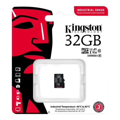 KINGSTON 32Go microSDHC Industrial C10 A1 pSLC Card Single Pack w/o Adapter