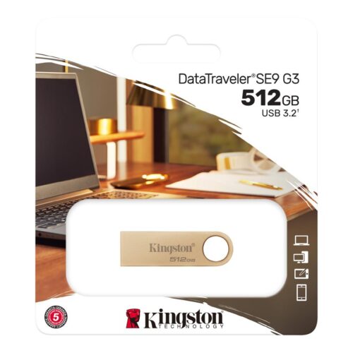KINGSTON 512Go 220Mo/s Metal USB 3.2 Gen 1 DataTraveler SE9 G3