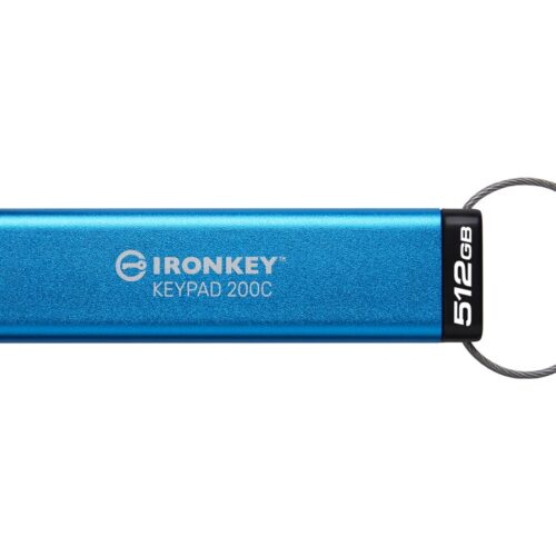 KINGSTON 512Go USB-C IronKey Keypad 200C FIPS 140-3 Lvl 3 Pending AES-256
