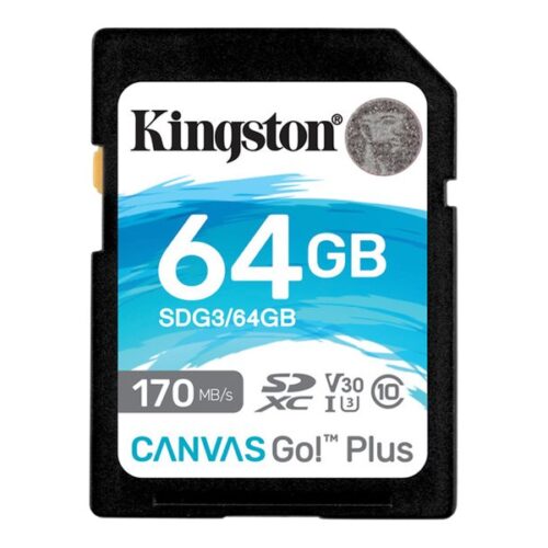 KINGSTON 64GB SDXC Canvas Go Plus 170R C10 UHS-I U3 V30