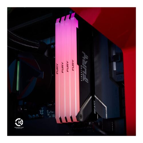KINGSTON 64Go 3200MT/s DDR4 CL16 DIMM Kit of 2 FURY Beast RGB