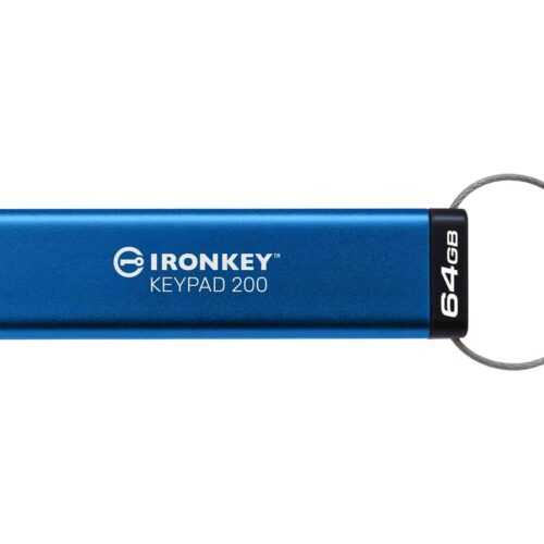 KINGSTON 64Go IronKey Keypad 200 FIPS 140-3 Lvl 3 Pending AES-256 Encrypted