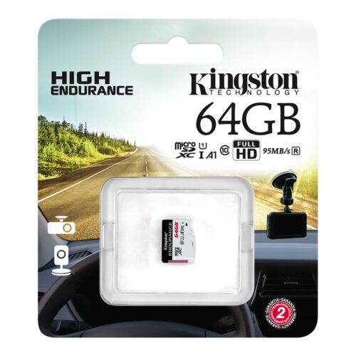 KINGSTON 64Go microSDXC Endurance 95R/45W C10 A1 UHS-I Card Only