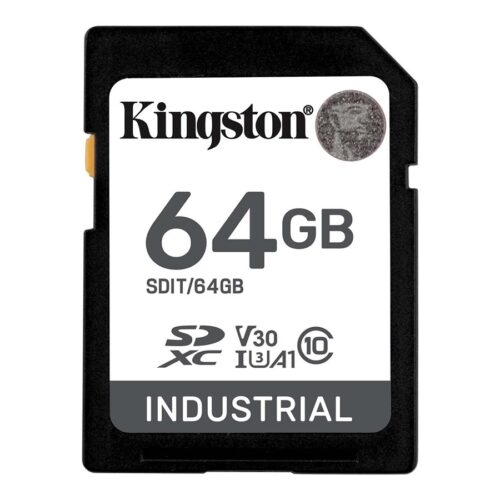KINGSTON 64Go SDXC Industrial -40C to 85C C10 UHS-I U3 V30 A1 pSLC