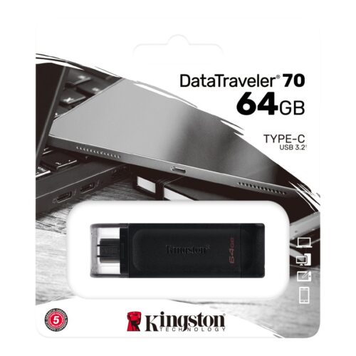 KINGSTON 64Go USB-C 3.2 Gen1 DataTraveler 70