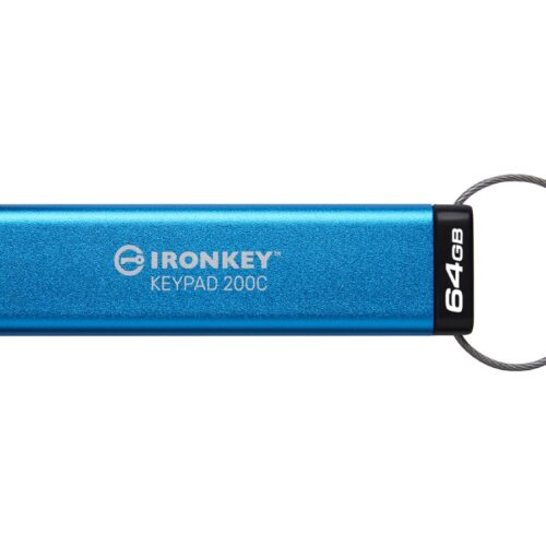 KINGSTON 64Go USB-C IronKey Keypad 200C FIPS 140-3 Lvl 3 Pending AES-256