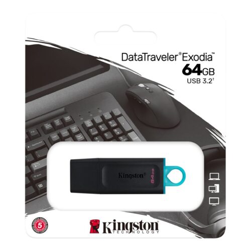 KINGSTON 64Go USB3.2 Gen1 DataTraveler Exodia Black + Teal