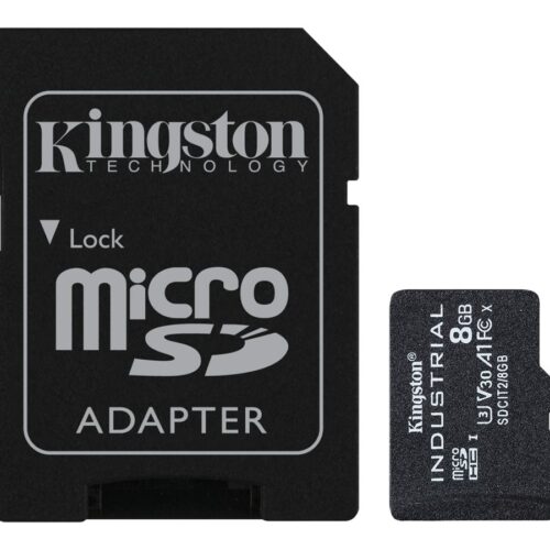 KINGSTON 8Go microSDHC Industrial C10 A1 pSLC Card + SD Adapter