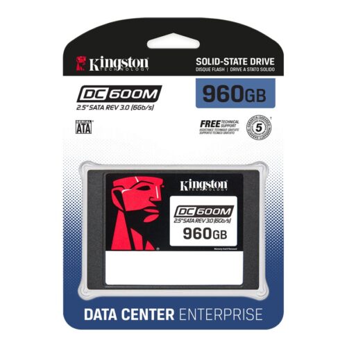 KINGSTON 960Go DC600M 2.5p SATA3 mixed-use data center SSD for enterprise servers and NAS (VMWare Ready)