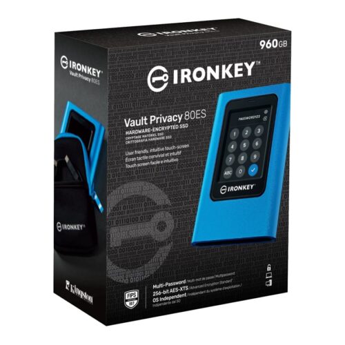 KINGSTON 960Go IronKey Vault Privacy 80 XTS-AES 256-bit Encrypted External SSD