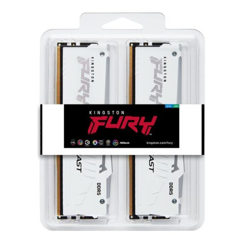 KINGSTON FURY Beast 32Go DIMM 5200MT/s DDR5 CL36 Kit of 2 White RGB EXPO