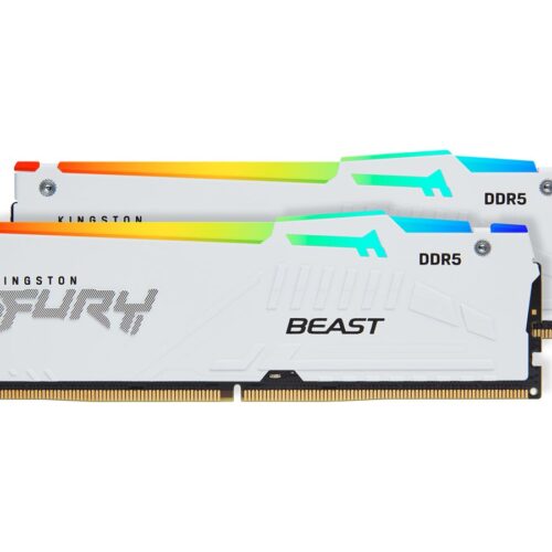 KINGSTON FURY Beast 32Go DIMM 5200MT/s DDR5 CL36 Kit of 2 White RGB EXPO