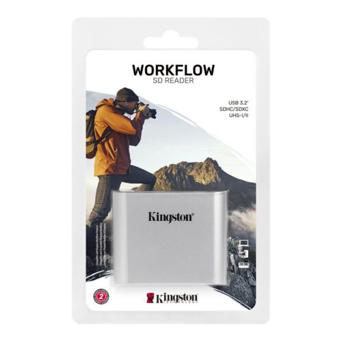 KINGSTON USB 3.2 Gen1 Workflow Dual-Slot SDHC/SDXC UHS-II Card Reader