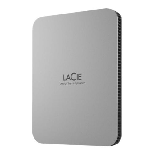 LACIE Mobile Drive HDD USB-C 2To 2.5p Moon Silver with USB-C cable