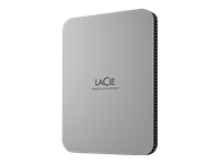 LACIE Mobile Drive HDD USB-C 2To 2.5p Moon Silver with USB-C cable