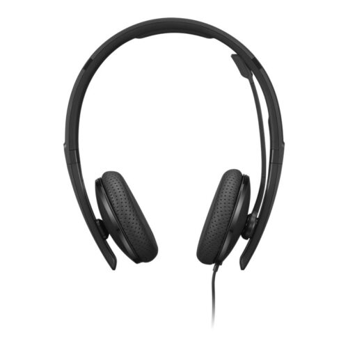 LENOVO – Combiné VoIP – sur-oreille – filaire – USB-C – noir – ThinkRed