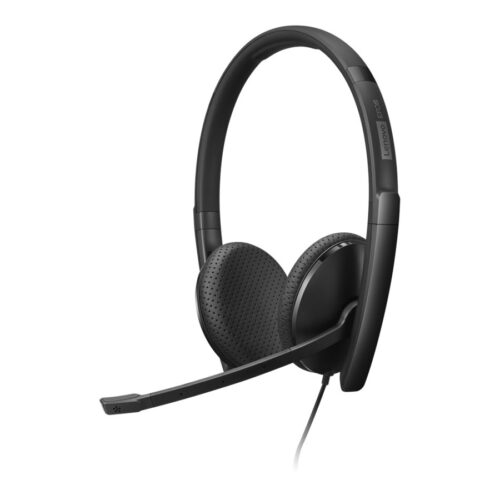 LENOVO – Combiné VoIP – sur-oreille – filaire – USB-C – noir – ThinkRed
