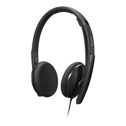 LENOVO – Combiné VoIP – sur-oreille – filaire – USB-C – noir – ThinkRed