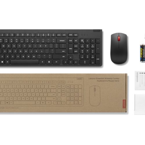 LENOVO Essential Wireless Combo Keyboard & Mouse Gen2 Black French 189