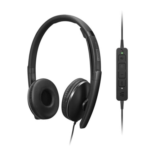 LENOVO – Gen 2 – Micro-casque – sur-oreille – filaire – USB-C – noir – Certifié pour Microsoft Teams