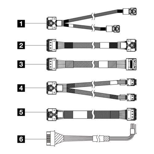 LENOVO ISG ThinkSystem SR650 V3 2.5p Chassis Front BP1 SAS/SATA Cable Kit
