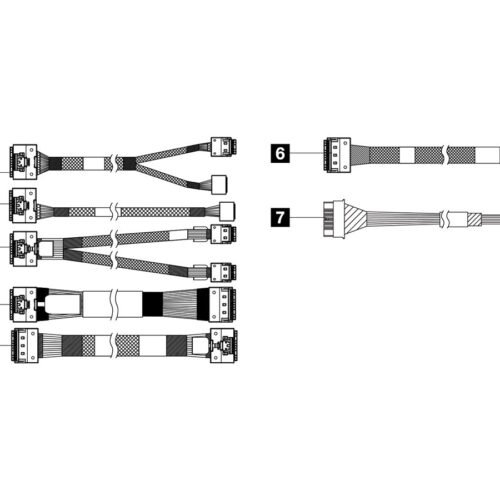 LENOVO ISG ThinkSystem SR650 V3 2.5p Chassis Front BP2 SAS/SATA Cable Kit