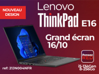 LENOVO ThinkPad E16 G1 Intel Core i5-1335U 16p WUXGA 8Go 256Go SSD M.2 PCIe Intel UHD Graphics W11P 1Y Premier Support – ThinkRed
