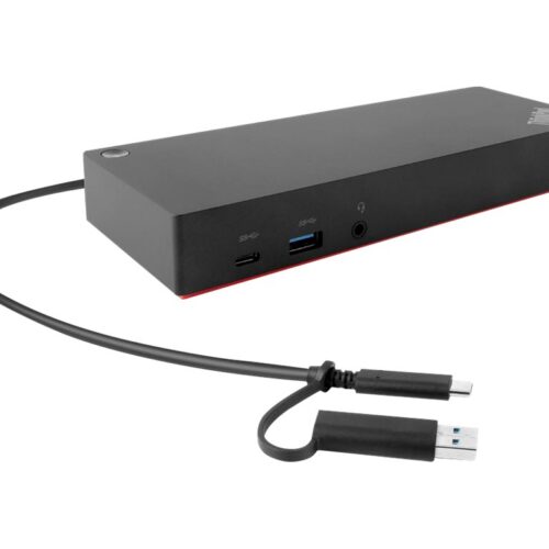 LENOVO ThinkPad Hybrid USB-C avec USB-A Dock – Station daccueil – USB-C – 2 x HDMI, 2 x DP – GigE – 135 Watt – ThinkRed