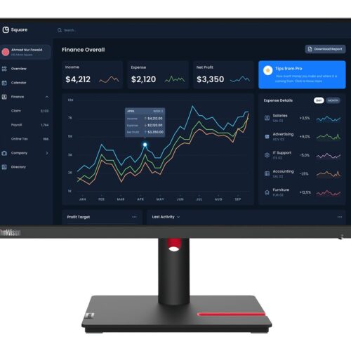 LENOVO ThinkVision T22i-30 21.5p FHD HDMI DP VGA 4xUSB-A – ThinkRed