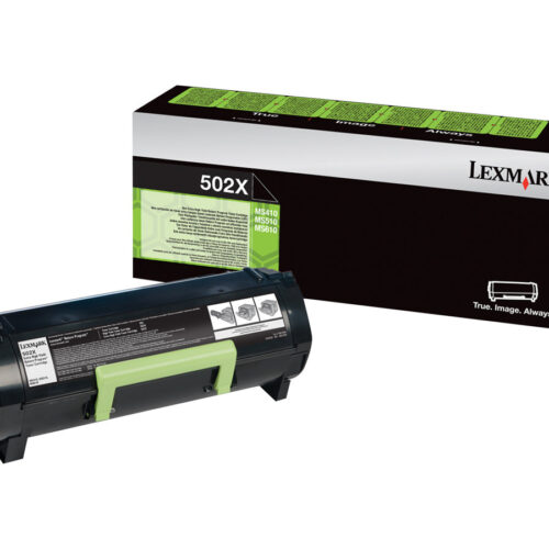 LEXMARK 502X cartouche de toner noir très haute capacité 10.000 pages pack de 1 retour program