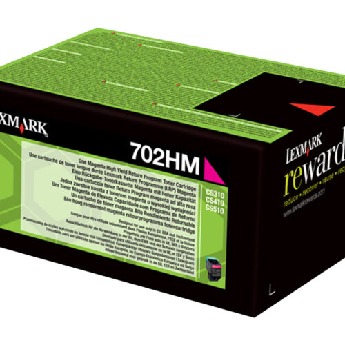 LEXMARK 702HM cartouche de toner magenta haute capacité 3.000 pages pack de 1 retour program