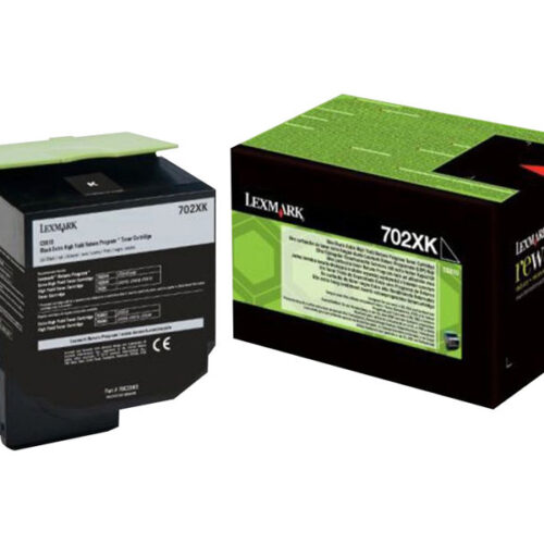 LEXMARK 702XK cartouche de toner noir capacité standard 8.000 pages pack de 1 retour program