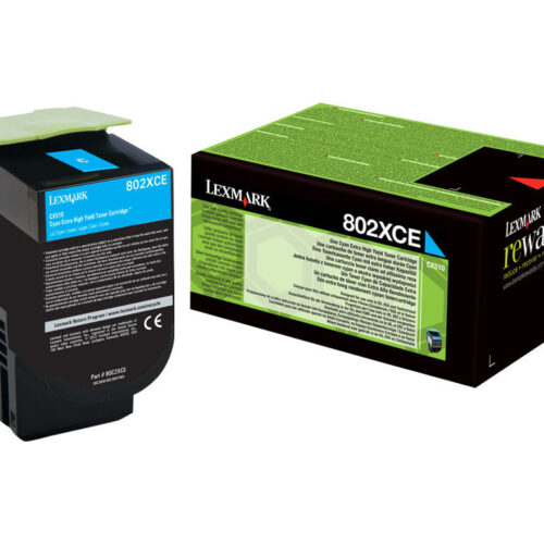 LEXMARK 802XCE cartouche de toner cyan capacité standard 4.000 pages pack de 1 corporate