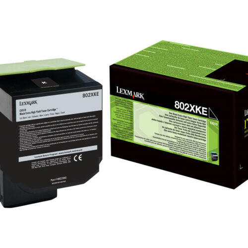 LEXMARK 802XKE cartouche de toner noir capacité standard 8.000 pages pack de 1 corporate