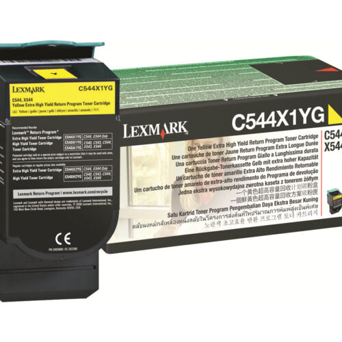 LEXMARK C544, X544 cartouche de toner jaune très haute capacité 4.000 pages pack de 1 retour programme