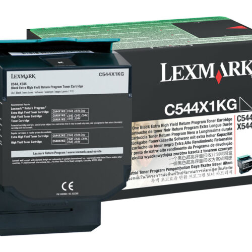 LEXMARK C544, X544 cartouche de toner noir très haute capacité 6.000 pages pack de 1 retour programme