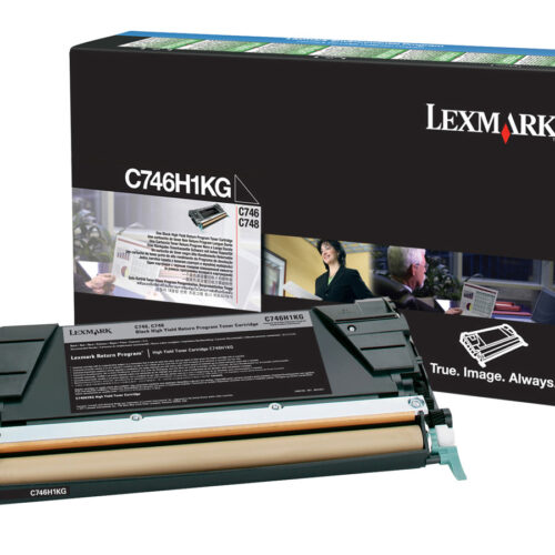 LEXMARK C746, C748 cartouche de toner noir capacité standard 12.000 pages pack de 1 – retour program