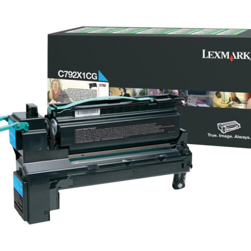 LEXMARK C792 toner cyan capacité standard 20.000 pages pack de 1 retour program